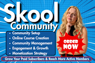 skool community skool manager online course promotion growth and monetization