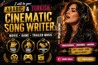 record arabic and turkish female rnb, pop and rock vocals for your song