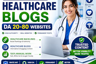 build health backlinks via healthcare blogs and wellness blogs