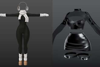 design custom vrchat outfits, accessories, clothing and dresses