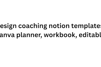 design coaching notion templatesworkbook, editable