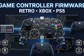 develop embedded firmware for retro xbox ps5 usb game controllers