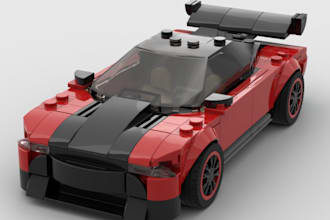 design custom 3d lego moc cars in bricklink studio with instructions