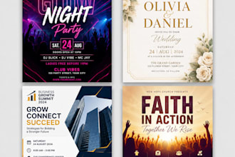 design a stunning editable canva flyer for your event