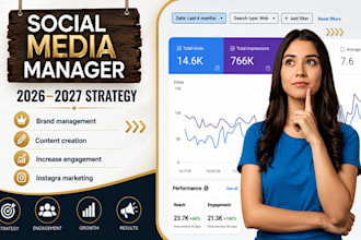 be your instagram, facebook social media marketing manager, small business smm