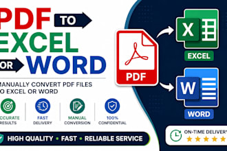 convert PDF to excel or word manually