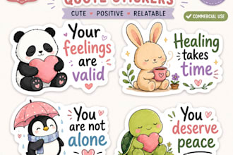 create mental health quote sticker