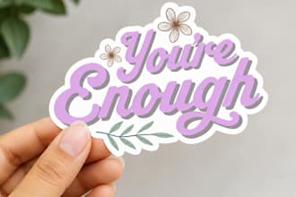 create mental health quote sticker