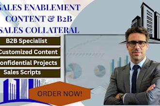 write sales enablement content and b2b sales collateral