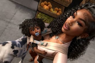 create 3d second life avatar model, clothing vrchat outfit bento rigging