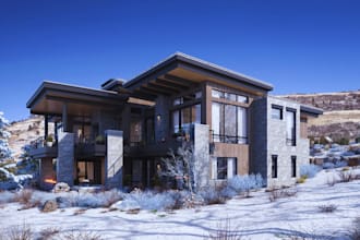 design 3d winter cabin, log cabin, a frame cabin, ski chalet and mountain house