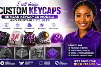 design custom keycaps, artisan keycap 3d models and printable stl files