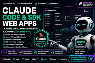 claude code sdk claude animated website claude webapp claude mcp jarvis ai agent