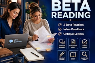 double beta read your novel and provide inline feedback