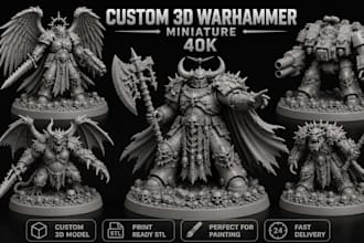 sculpt 3d warhammer 40k dnd tabletop miniature model stl figure for 3d printing