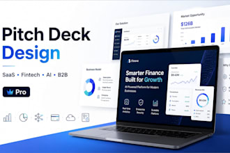design saas, fintech, ai tech, software, b2b pitch deck and product presentation