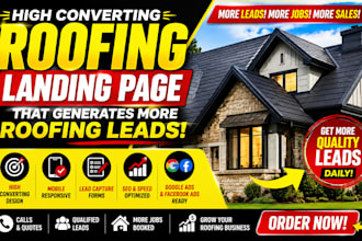 build high converting roofing landing page for more roofing leads