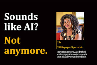 fix your whitepaper draft that reads generic or ai written