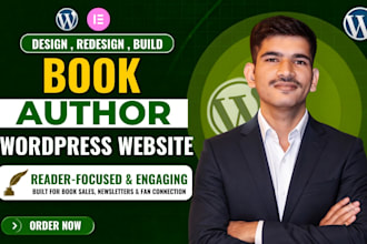 build modern book author website and ebook website