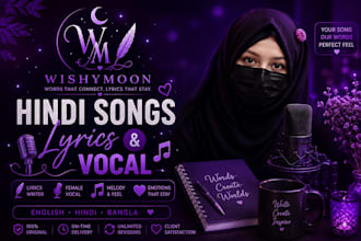 write emotional custom song lyrics in hindi