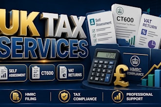 handle uk tax returns, self assessment, ct600, vat and hmrc filling