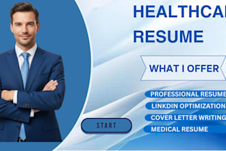 write ats healthcare resume, nursing resume, doctor CV, and cover letter