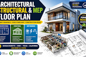 architectural, structural and mep permit drawings and floor plans in fl,oh,tx,cl