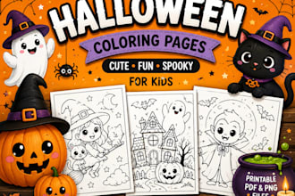 create custom printable halloween coloring pages for kids