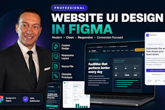 design a modern website or landing page UI in figma