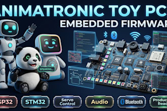 design animatronic toy pcb and develop embedded firmware