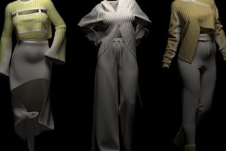 create 3d clothing, fashion collection, tech pack, and production ready garments