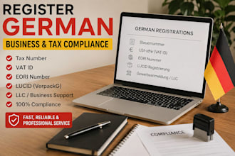 register german tax number, vat id, eori, lucid, llc and tax compliance