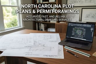 create boundary survey plans, topographic, construction permit survey, nc,ca,ga