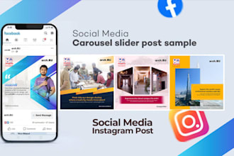 design high convert instagram carousel, social media post ig and facebook post