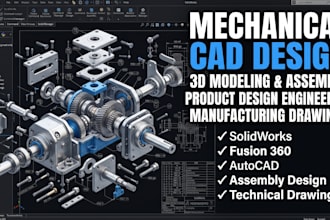 design mechanical assembly cad model and product assembly engineering