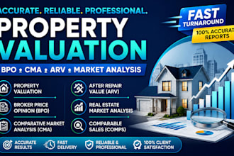 do property valuation bpo report, cma, arv and real estate market analysis