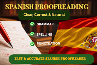 edit and proofread spanish articles, books, and documents