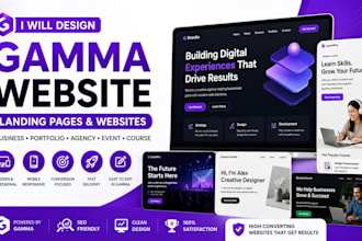 design gamma site landing pages business portfolio agency event course website
