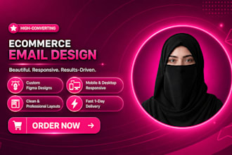 design professional ecommerce email designs in figma