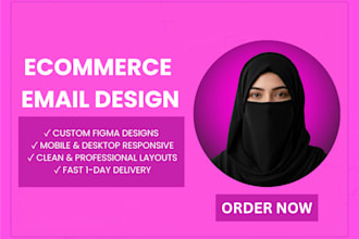 design professional ecommerce email designs in figma