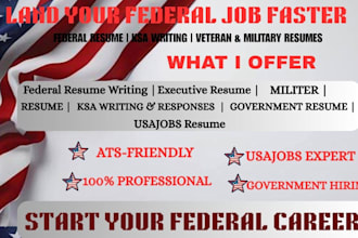 write you a professional federal resume