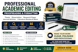 professionally edit proofread and format your thesis dissertation research paper