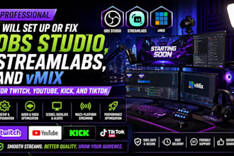 set up obs studio for professional live streaming or recording