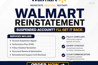 reinstate your walmart seller account with a custom appeal and compliance