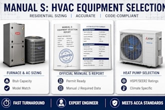 manual s report, equipment selection, ac unit selection, heat pump selection