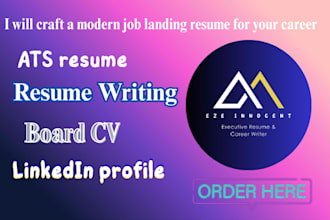write an ats executive resume and professional CV