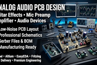 analog audio pcb design for guitar effects,mic preamp,amplifier and audio device