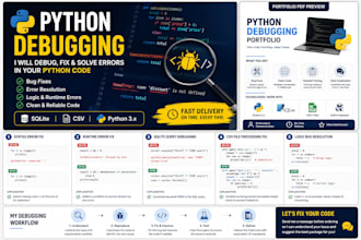 debug and fix errors in your python code