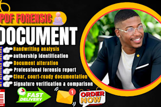 do PDF forensic document examination, metadata and tampering analysis, signature
