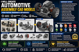 create automotive assembly cad models from photos